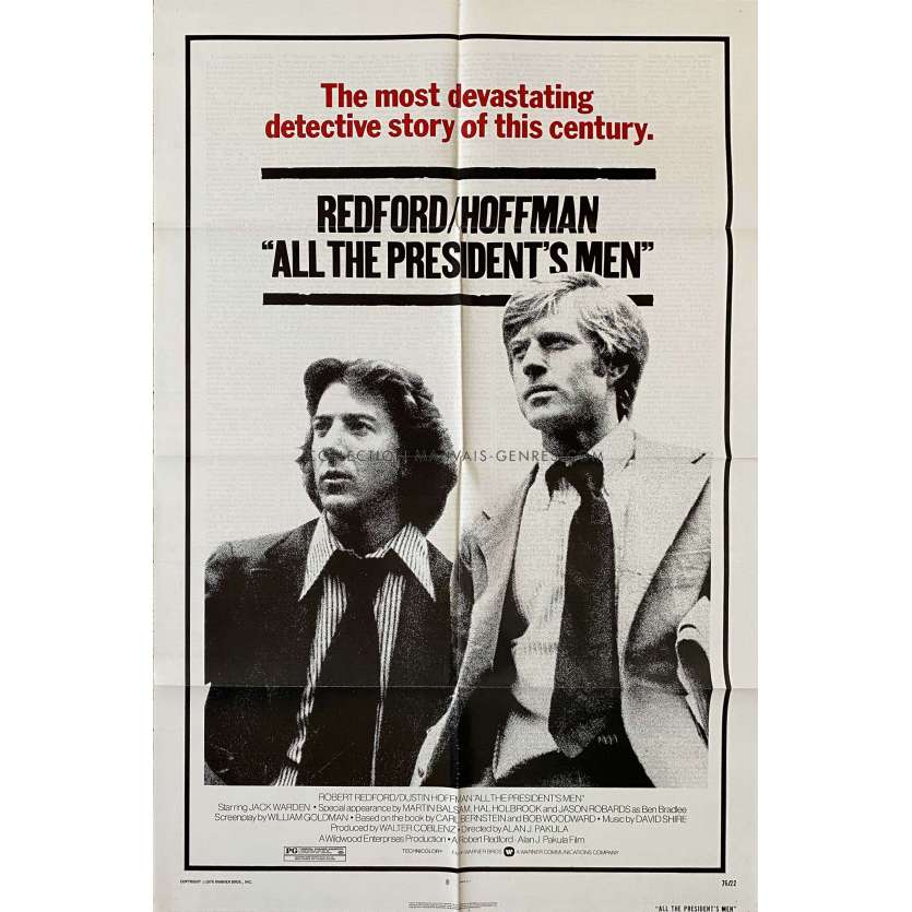 ALL THE PRESIDENT'S MEN U.S Movie Poster- 27x41 in. - 1976 - Alan J. Pakula, Dustin Hoffman