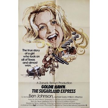 SUGARLAND EXPRESS Affiche de cinéma- 69x104 cm. - 1974 - Goldie Hawn, Steven Spielberg