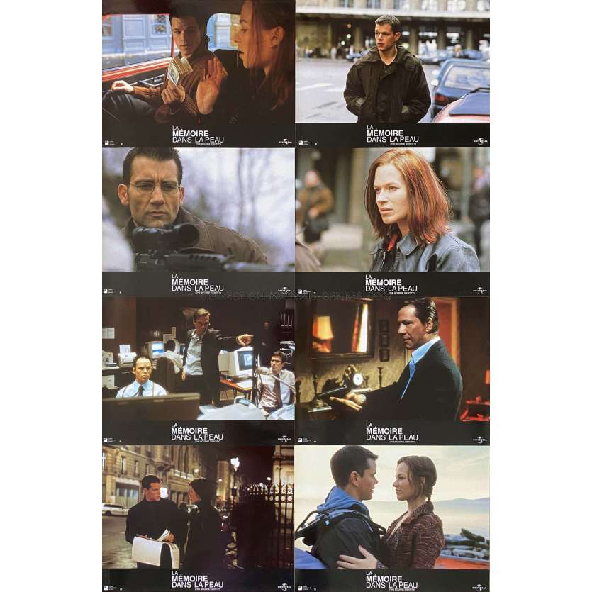 THE BOURNE IDENTITY French Lobby Cards x8 - 9x12 in. - 2002 - Doug Liman, Franka Potente