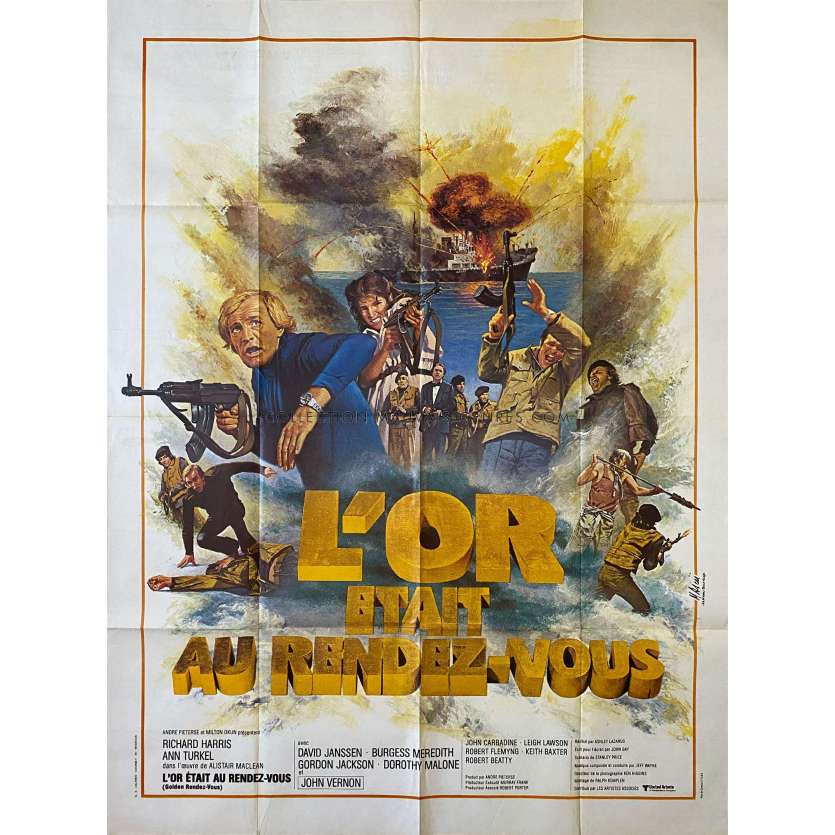 GOLDEN RENDEZVOUS French Movie Poster- 47x63 in. - 1977 - Ashley Lazarus, Richard Harris