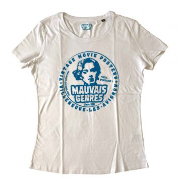 T-Shirt MAUVAIS GENRES Taille M, Blanc, Femme, Coton Bio, 150g, col rond