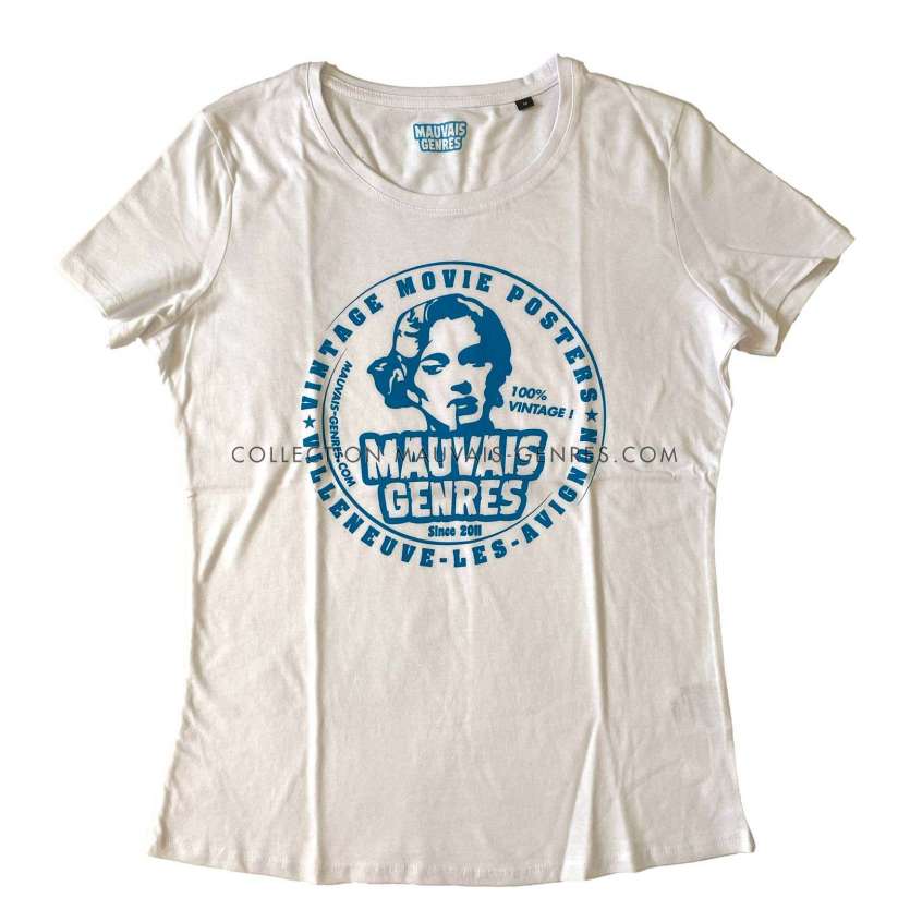 T-ShirtMAUVAIS GENRES Size M White, Organic Cotton, 150g,