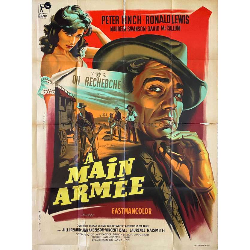 ROBBERY UNDER ARMS French Movie Poster- 47x63 in. - 1957 - Jack Lee, Peter Finch