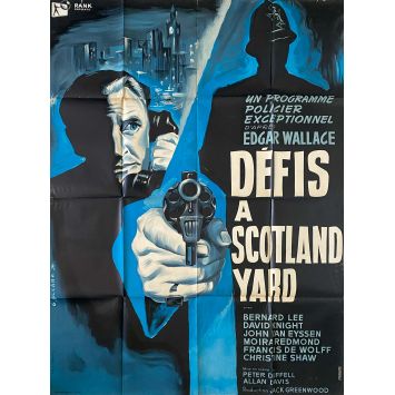 DEFIS A SCOTLAND YARD Affiche de cinéma- 120x160 cm. - 1961 - Bernard Lee, Peter Duffell