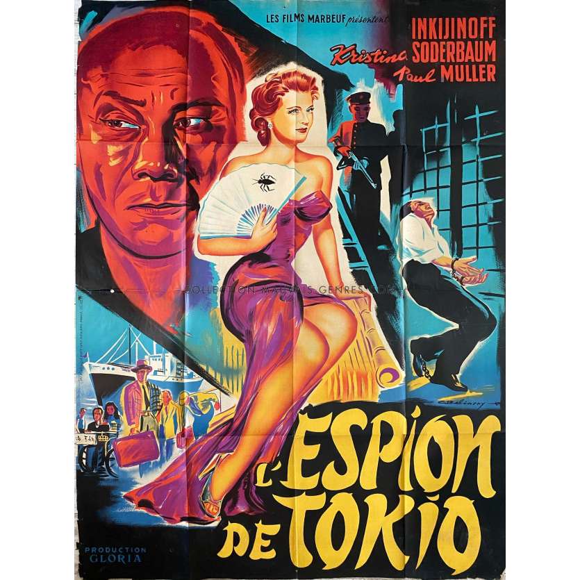 ESPION DE TOKYO Affiche de cinéma- 120x160 cm. - 1955 - Kristina Söderbaum, Veit Harlan