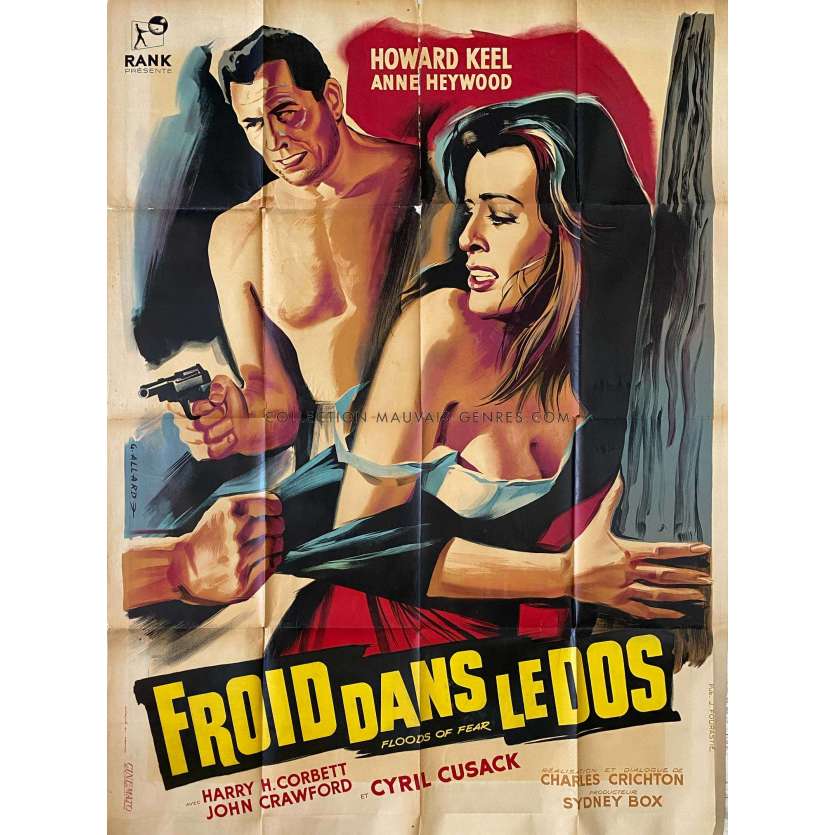 FLOODS OF FEAR French Movie Poster- 47x63 in. - 1958 - Charles Crichton, Howard Keel