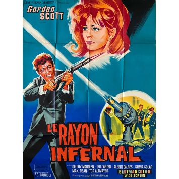 LE RAYON INFERNAL Affiche de cinéma- 120x160 cm. - 1967 - Gordon Scott, Gianfranco Baldanello