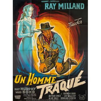 A MAN ALONE French Movie Poster- 47x63 in. - 1955 - Ray Milland, Ray Milland