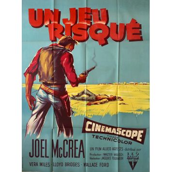 UN JEU RISQUE Affiche de cinéma- 120x160 cm. - 1955 - Joel McCrea, Jacques Tourneur