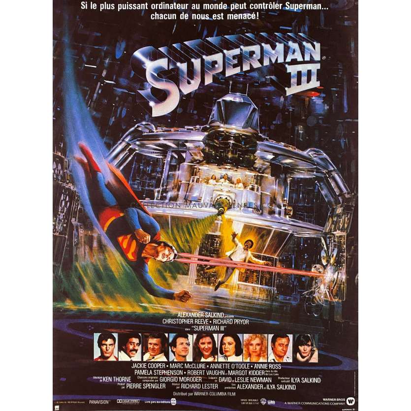 SUPERMAN 3 Affiche de film40x54 - 1983 - Christopher Reeves, Richard Lester