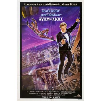 A VIEW TO A KILL U.S Movie Poster Adv - 27x41 in. - 1985 - James Bond, Roger Moore