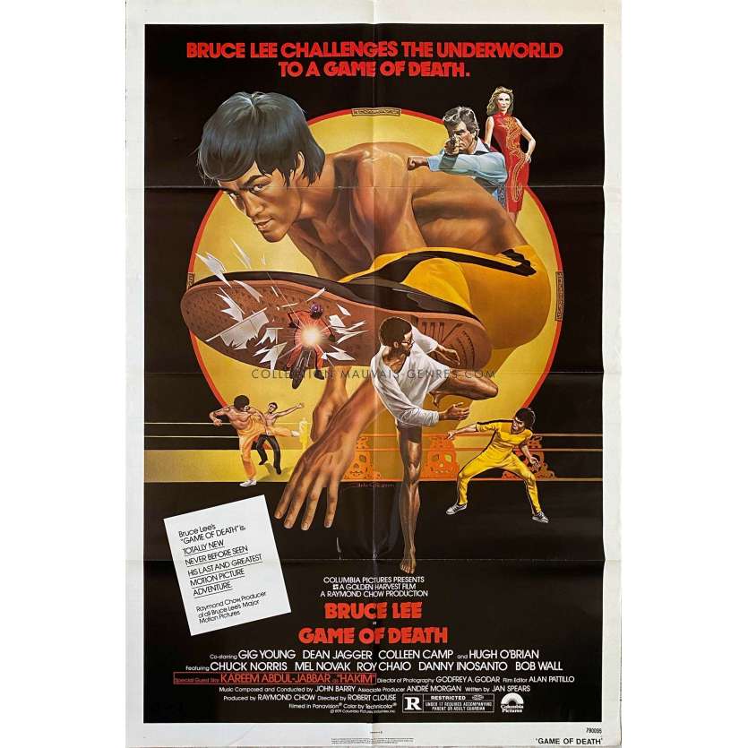 LE JEU DE LA MORT Affiche de cinéma- 69x104 cm. - 1979 - Bruce Lee, Lo Wei