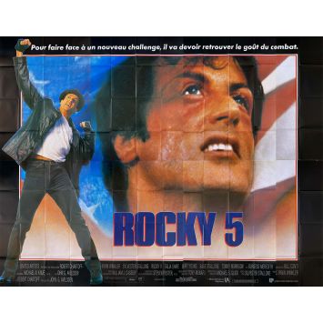 ROCKY V 5 Affiche de cinéma 8 morceaux. - 400x300 cm. - 1990 - Sylvester Stallone, John G. Avildsen