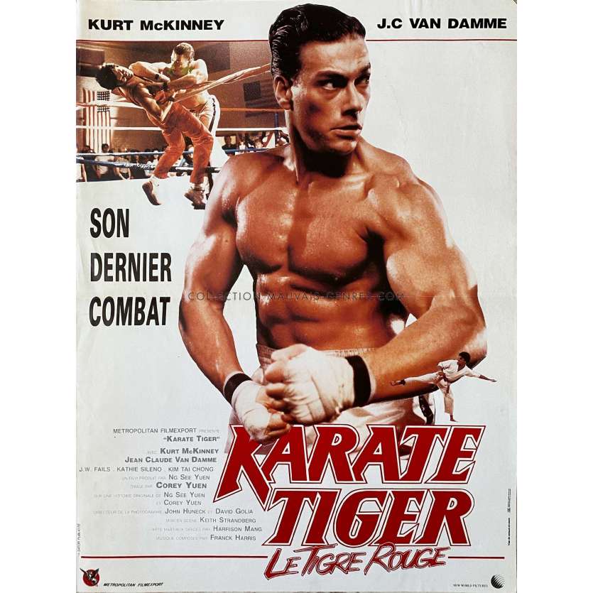 KARATE TIGER Affiche de cinéma- 40x54 cm. - 1986 - Jean-Claude Van Damme, Corey Yuen