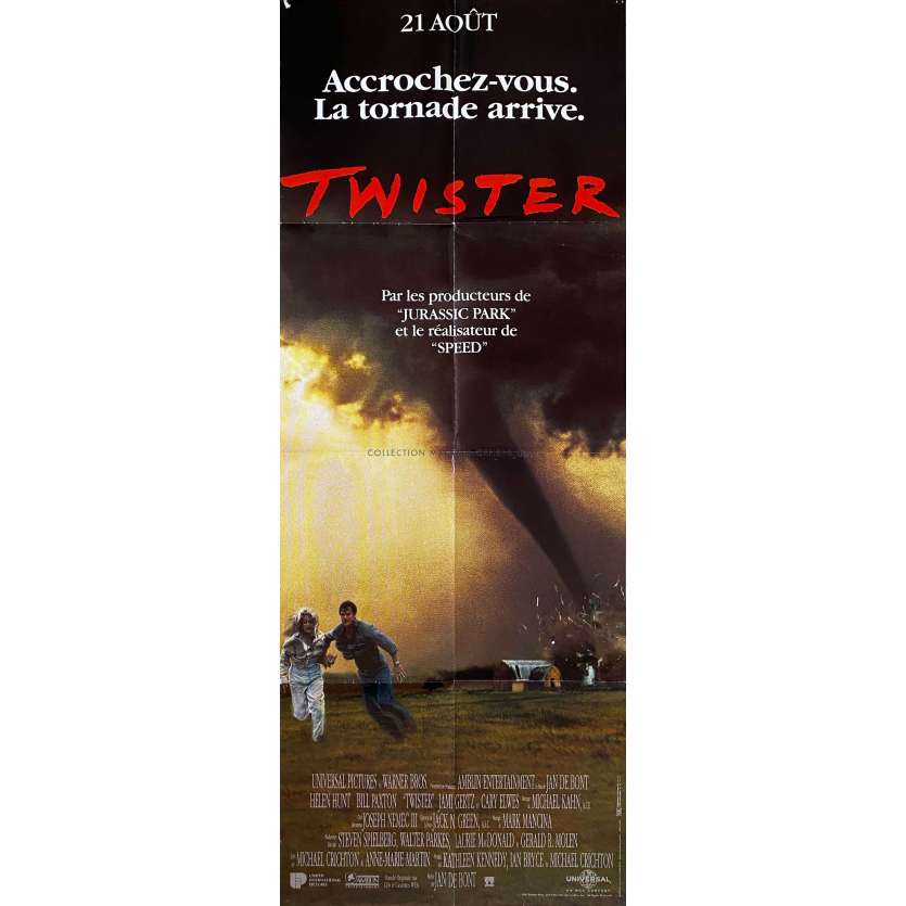 TWISTER French Movie Poster- 23x63 in. - 1996 - Jan de Bont, Helen Hunt