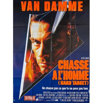 CHASSE A L'HOMME Affiche de cinéma- 120x160 cm. - 1993 - Jean-Claude Van Damme, John Woo