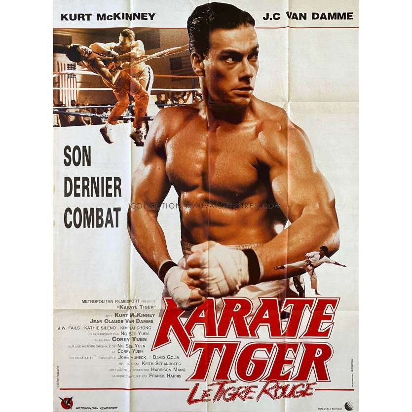 KARATE TIGER Affiche de cinéma- 120x160 cm. - 1986 - Jean-Claude Van Damme, Corey Yuen