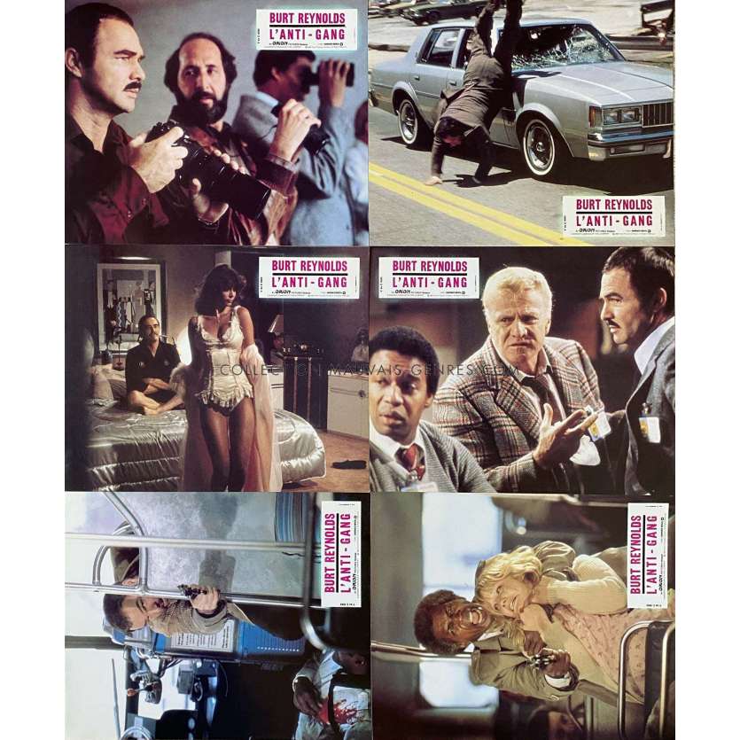 SHARKY'S MACHINE French Lobby Cards x6 - set B. - 9x12 in. - 1981 - Burt Reynolds, Rachel Ward