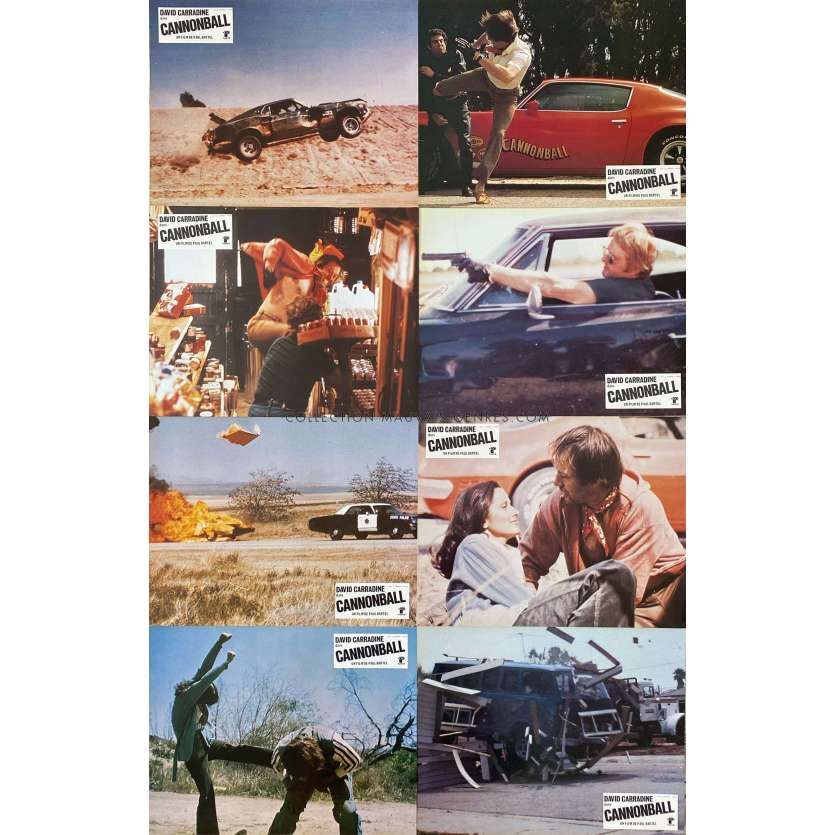 THE CANNONBALL RUN U.S Lobby Cards x8 - set B. - 9x12 in. - 1981 - Hal Needham, Burt Reynolds