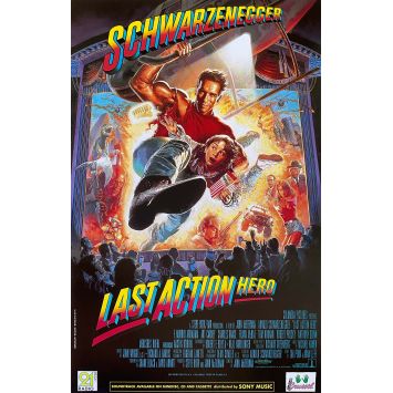 LAST ACTION HERO Affiche de cinéma- 32x50 cm. - 1993 - Arnold Schwarzenegger, John McTiernan