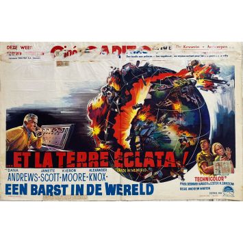 CRACK IN THE WORLD Belgian Movie Poster- 14x21 in. - 1964 - Andrew Marton, Dana Andrews