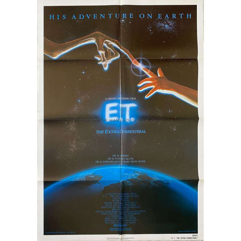 E.T. L'EXTRA-TERRESTRE Affiche de cinéma- 69x104 cm. - 1982 - Dee Wallace, Steven Spielberg