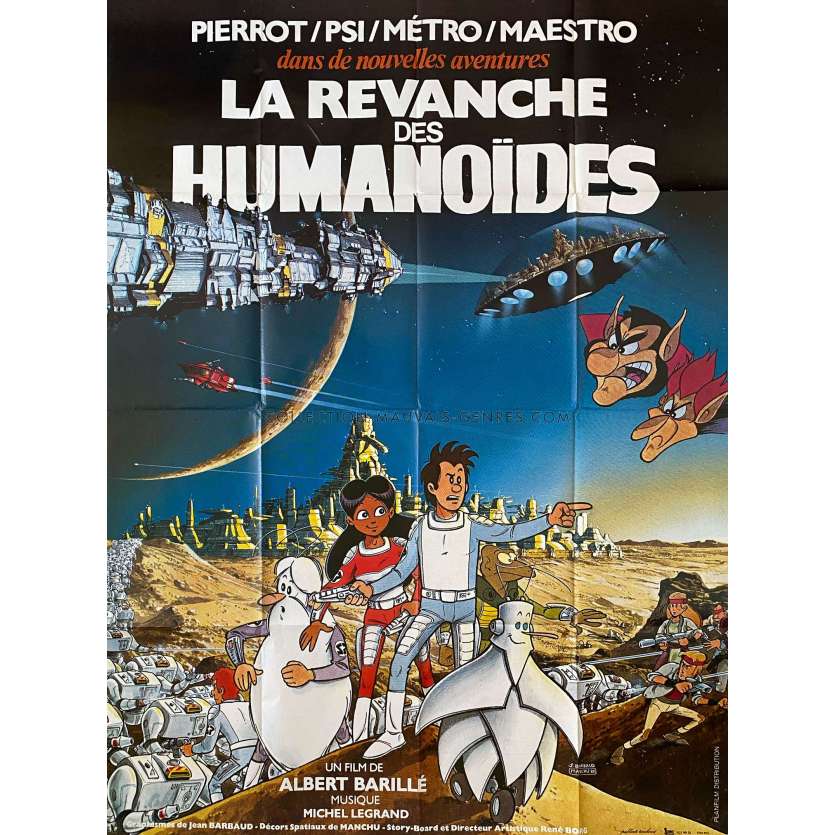 LA REVANCHE DES HUMANOIDES Affiche de cinéma- 120x160 cm. - 1983 - Roger carel, Albert Barillé