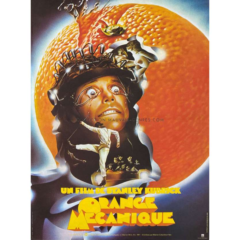 CLOCKWORK ORANGE French Movie Poster- 15x21 in. - 1971/R1982 - Stanley Kubrick, Malcom McDowell