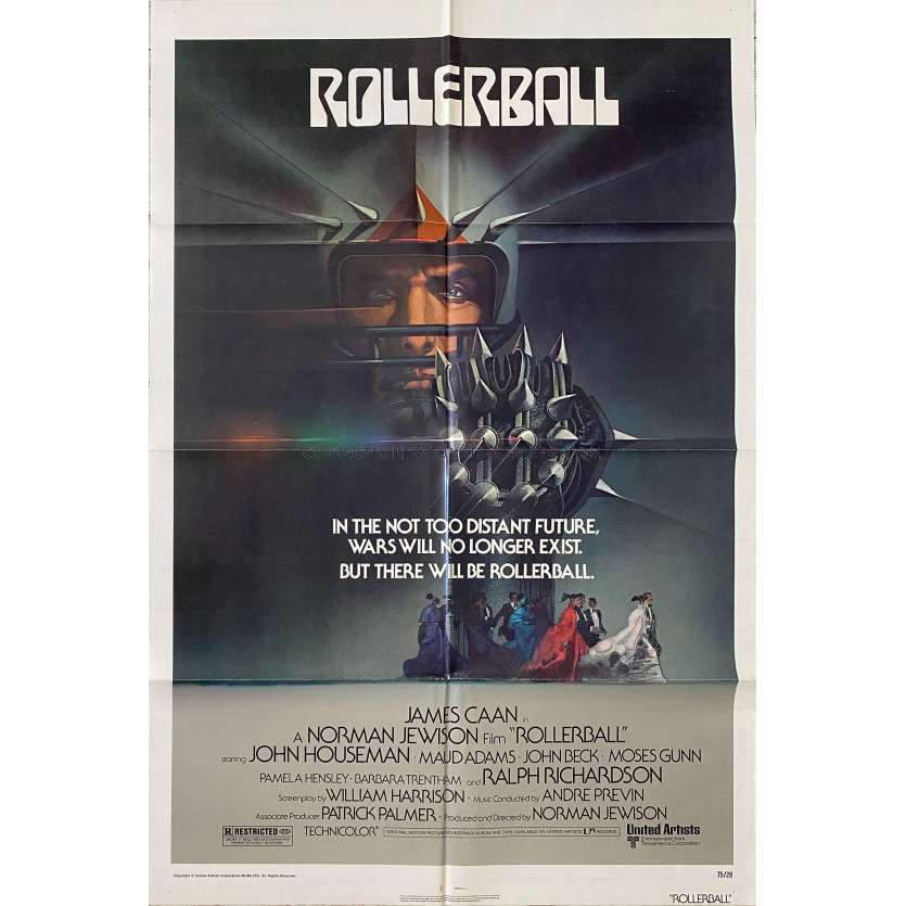 ROLLERBALL U.S Movie Poster- 27x41 in. - 1975 - Norman Jewinson, James Caan