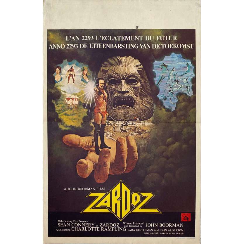 ZARDOZ Affiche de cinéma- 35x55 cm. - 1974 - Sean Connery, John Boorman