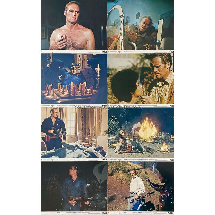 LE SURVIVANT Photos de film x8 - 20x25 cm. - 1971 - Charlton Heston, Boris Sagal