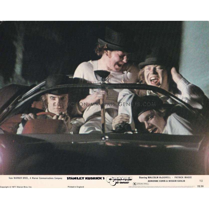 ORANGE MECANIQUE Photo de film N10 - 20x25 cm. - 1971 - Malcom McDowell, Stanley Kubrick