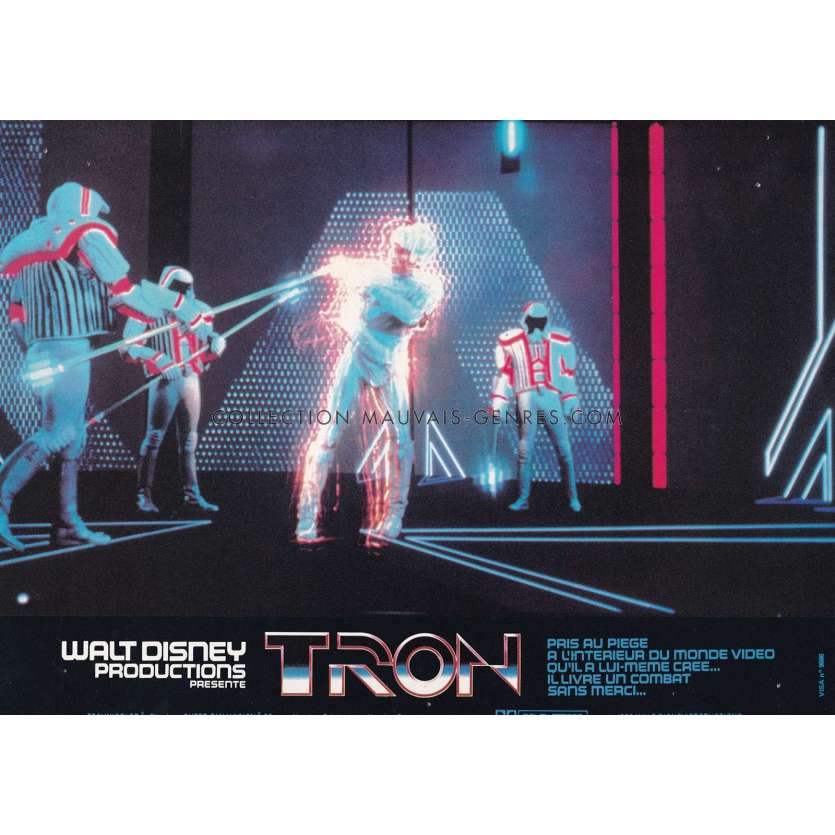 TRON French Lobby Card N4 - 9x12 in. - 1982 - Steven Lisberger, Jeff Bridges