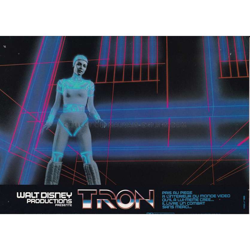 TRON French Lobby Card N5 - 9x12 in. - 1982 - Steven Lisberger, Jeff Bridges