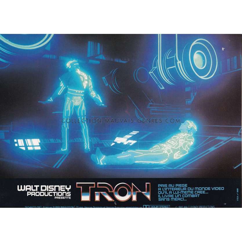 TRON French Lobby Card N6 - 9x12 in. - 1982 - Steven Lisberger, Jeff Bridges