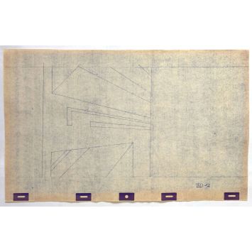 TRON U.S Drawing/Blueprint N8 - 12x20 in. - 1982 - Steven Lisberger, Jeff Bridges