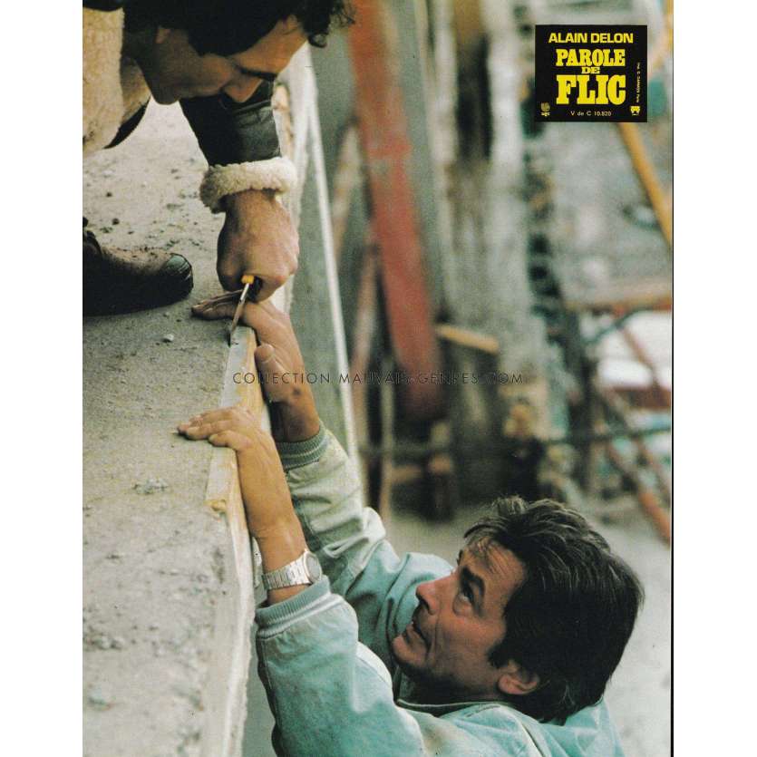 PAROLE DE FLIC Photo de film N01 - 22x28 cm. - 1985 - Alain Delon, José Pinheiro