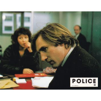 POLICE French Lobby Card N01 - 9x12 in. - 1985 - Maurice Pialat, Gérard Depardieu