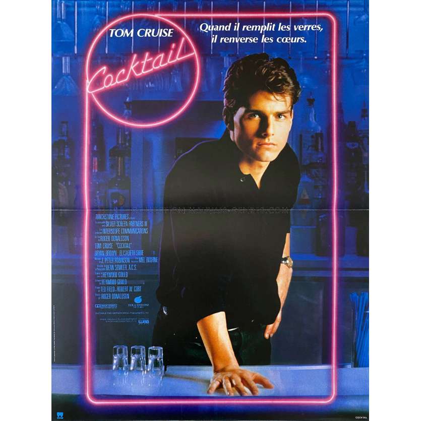 COCKTAIL Affiche de cinéma- 40x54 cm. - 1988 - Tom Cruise, Roger Donaldson