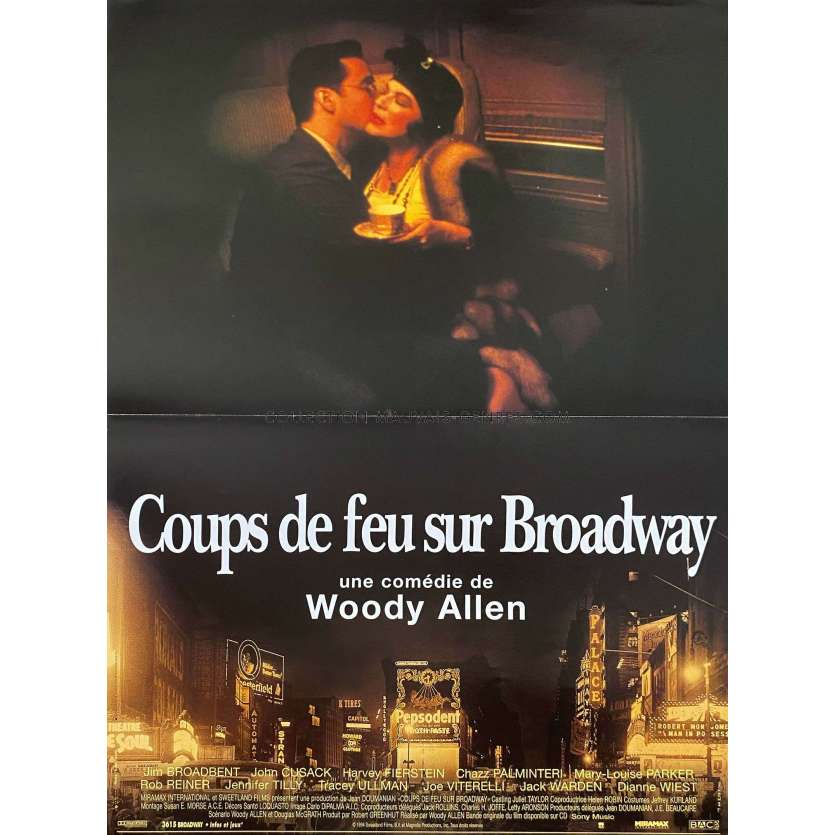 BULLETS OVER BROADWAY French Movie Poster- 15x21 in. - 1994 - Woody Allen, John Cusack