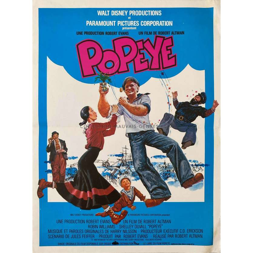 POPEYE Affiche de cinéma- 40x54 cm. - 1980 - Shelley Duvall, Robert Altman