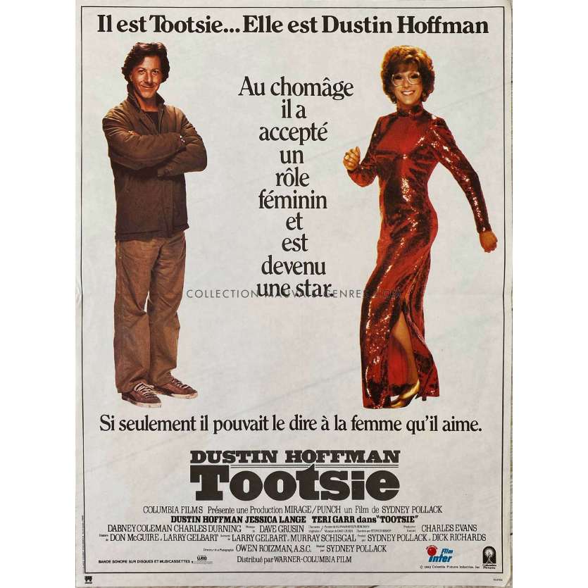 TOOTSIE Affiche de cinéma- 40x54 cm. - 1982 - Dustin Hoffman, Sydney Pollack