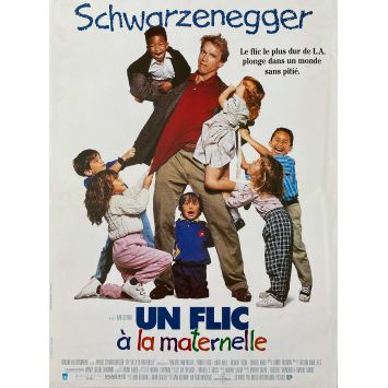 KINDERGARTEN COP French Movie Poster- 15x21 in. - 1990 - Ivan Reitman, Arnold Schwarzenegger