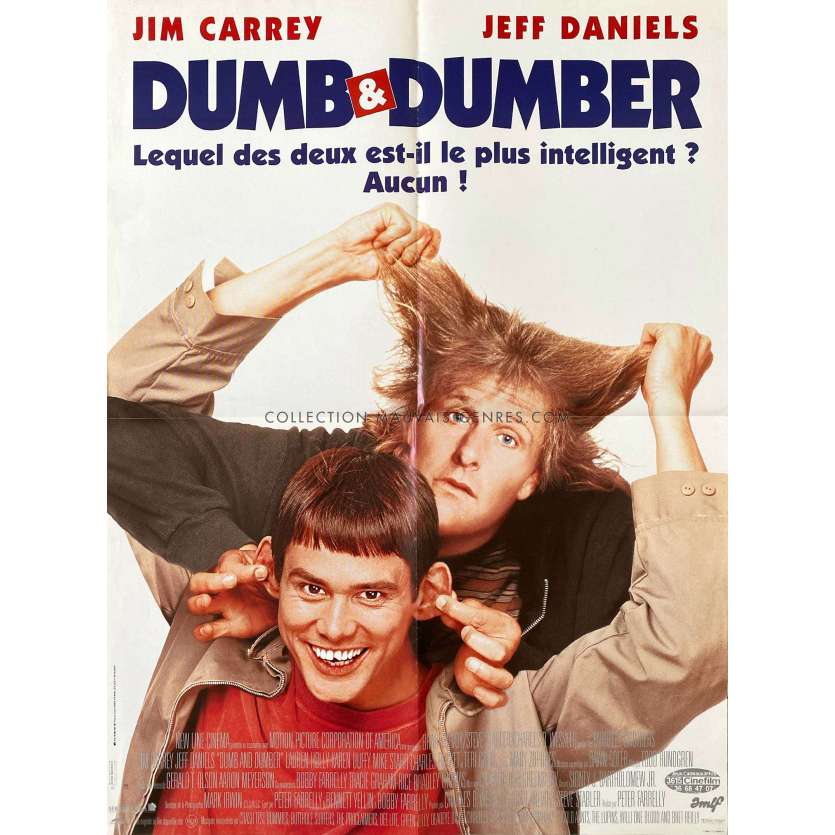 DUMB AND DUMBER French Movie Poster- 23x32 in. - 1994 - Peter Farelly, Jim Carrey