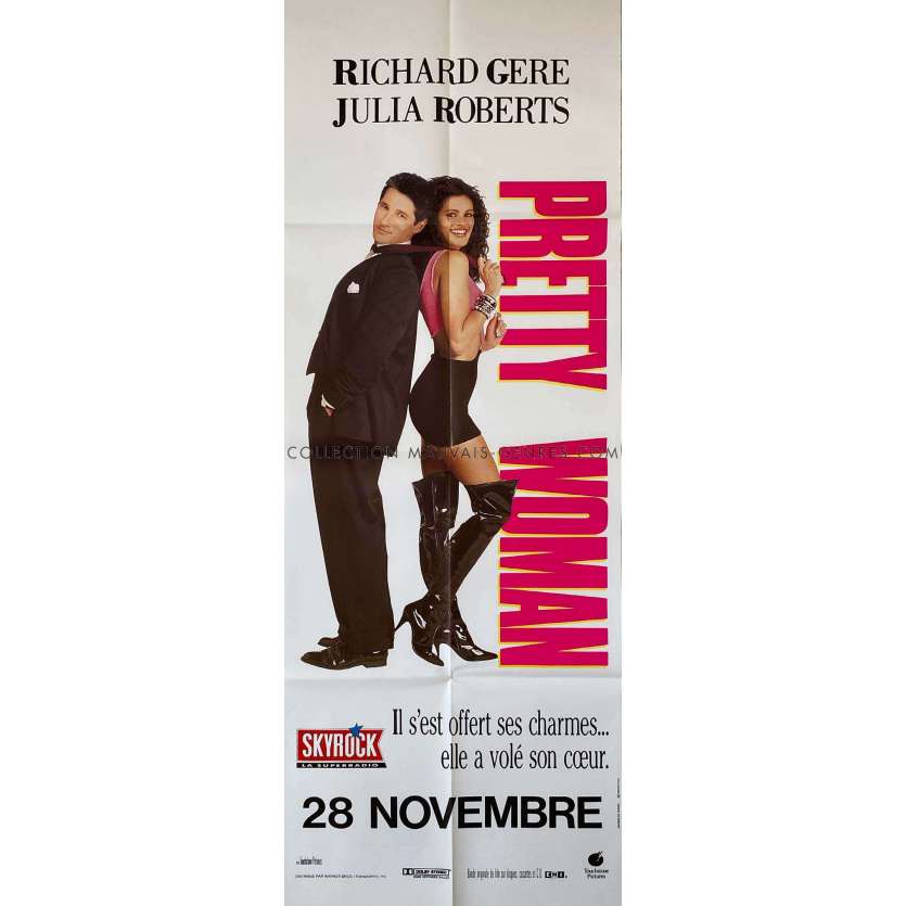 PRETTY WOMAN French Movie Poster- 23x63 in. - 1990 - Gary Marshall, Julia Roberts