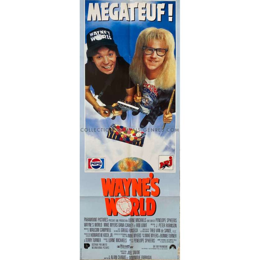 WAYNE'S WORLD Affiche de cinéma- 60x160 cm. - 1992 - Mike Myers, Penelope Spheeris