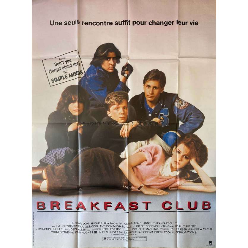 THE BREAKFAST CLUB French Movie Poster- 47x63 in. - 1985 - John Hugues, Molly Ringwald