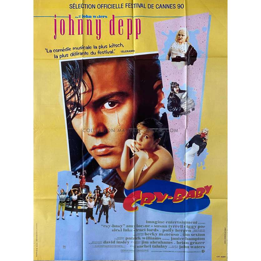 CRY BABY Affiche de cinéma- 120x160 cm. - 1990 - Johnny Depp, John Waters