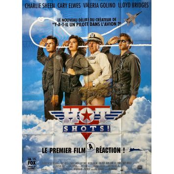 HOT SHOTS Affiche de cinéma- 120x160 cm. - 1991 - Charlie Sheen, Jim Abrahams