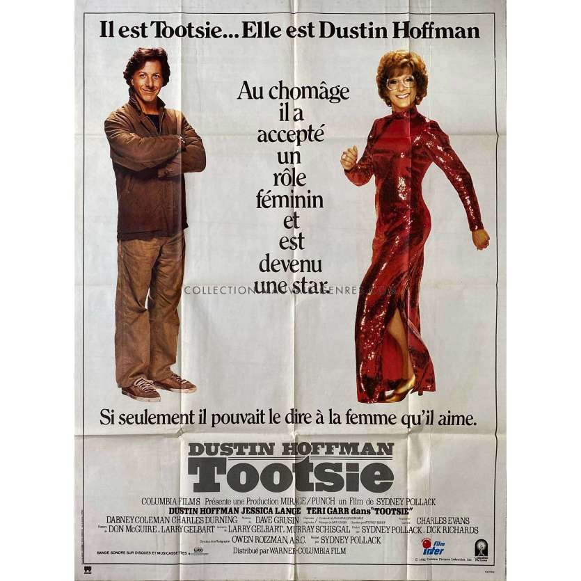 TOOTSIE Affiche de cinéma- 120x160 cm. - 1982 - Dustin Hoffman, Sydney Pollack